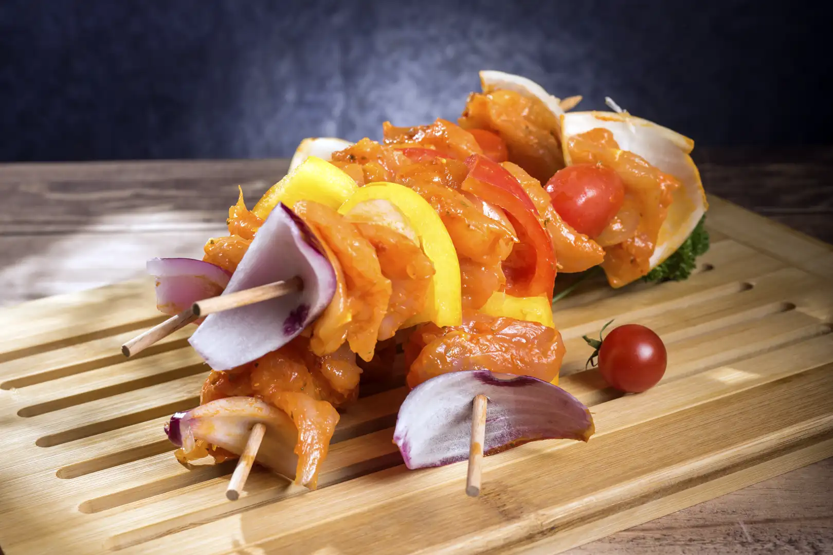 Brochette de poulet marinée (Basquaise ou thym citron)