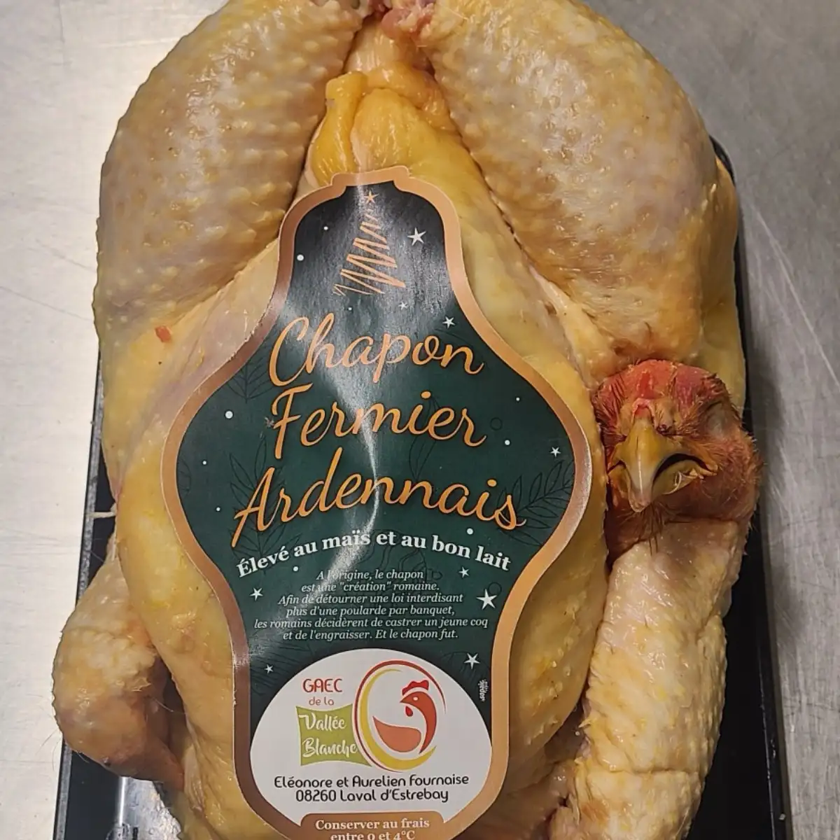 Chapon fermier désossé et farci